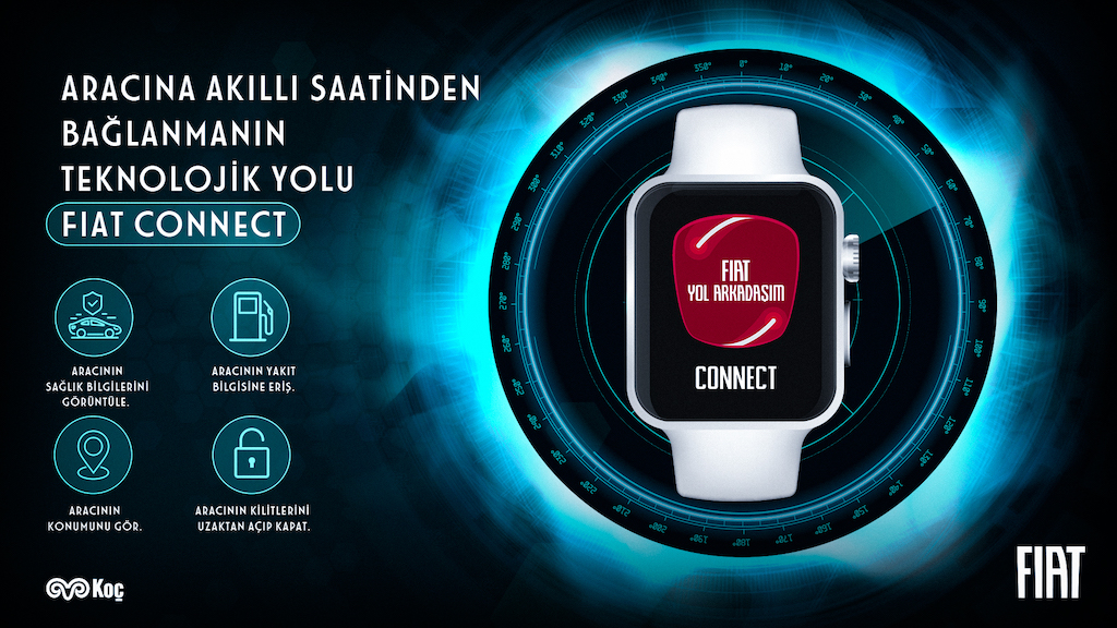 “Fiat Connect” akıllı saatler ile enterge kullanılabilecek